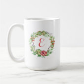 Vintages Blumenmonogramm hochzeitsucculent-| Kaffeetasse (Links)
