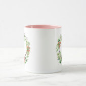 Vintages Blumenmonogramm hochzeitsucculent-| Tasse (Zentrum)