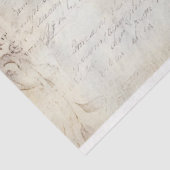 Vintages Blumenmotiv Pink und Creme auf Altpapier Seidenpapier (Ausschnitt)