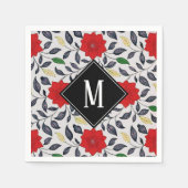 Vintages Blumenmotiv Serviette (Vorderseite)