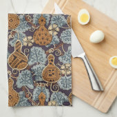 Vintages Blumenmuseum Geschirrtuch (Viertel Falte)