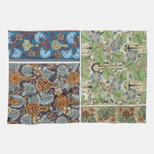 Vintages Blumenmuseum Geschirrtuch (Horizontal)