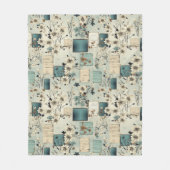 Vintages Blumenmuster (2) Fleecedecke (Vorderseite)