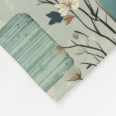 Vintages Blumenmuster (2) Fleecedecke (Ecke)