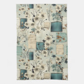 Vintages Blumenmuster (2) Geschirrtuch (Vertikal)