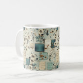 Vintages Blumenmuster (2) Kaffeetasse (Vorderseite Links)