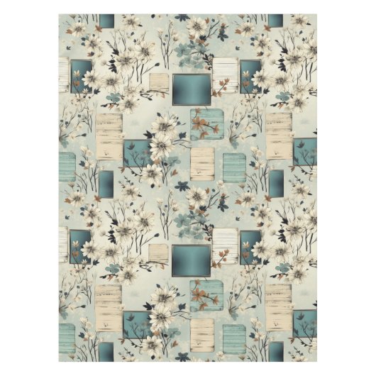 Vintages Blumenmuster (2) Tischdecke (Vorderseite)