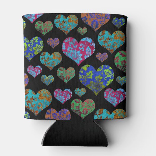 Vintages Blumenmuster Anfangsname Monogramm Dosenkühler (Rückseite)