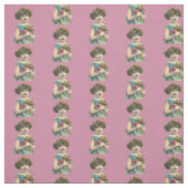 Vintages Blumenmuster auf Rosa Stoff (Muster)