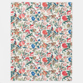 Vintages Blumenmuster aus dem 19. Jahrhundert Fleecedecke (Vorderseite)