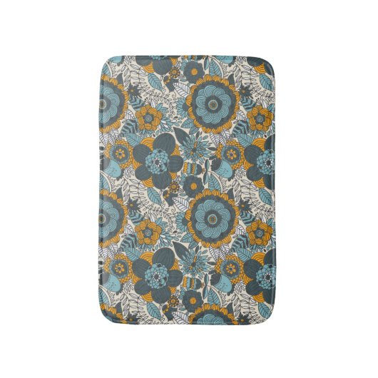 Vintages Blumenmuster Badematte (Vorderseite Vertikal)