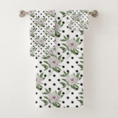 Vintages Blumenmuster Badhandtuch Set (Insitu)