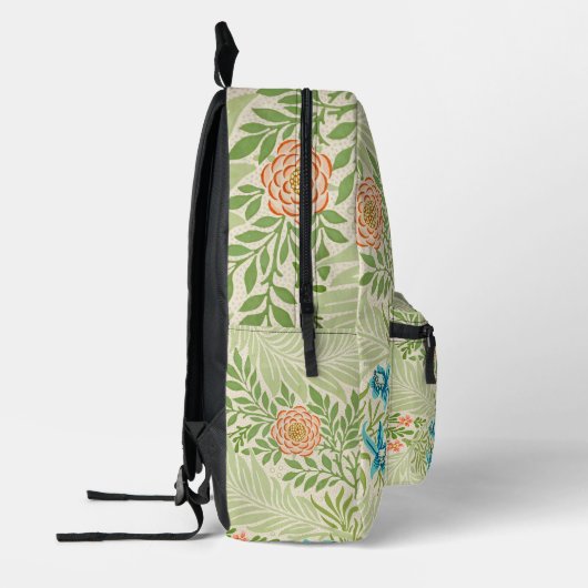 Vintages Blumenmuster Bedruckter Rucksack (Links)