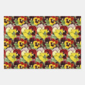 Vintages Blumenmuster. Botanisch. Pansy Garden Geschenkpapier Set (Vorderseite)