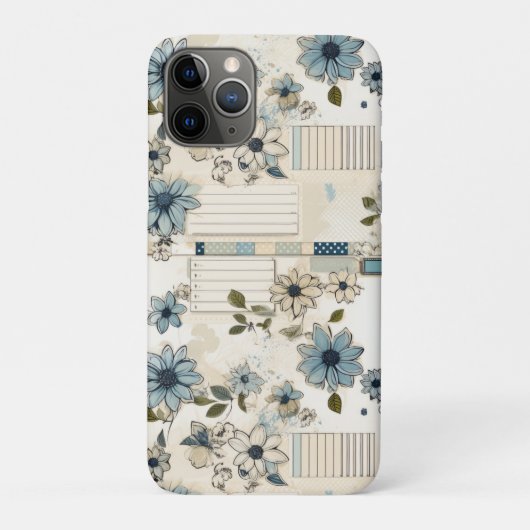 Vintages Blumenmuster Case-Mate iPhone Hülle (Rückseite)