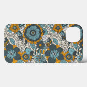 Vintages Blumenmuster Case-Mate iPhone Hülle (Rückseite (Horizontal))
