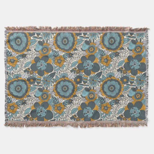 Vintages Blumenmuster Decke (Vorderseite)