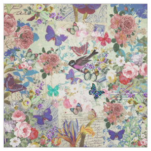 Vintages Blumenmuster der bunten Stoff