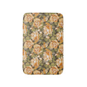 Vintages Blumenmuster der gelben Rosen Badematte (Vorderseite Vertikal)