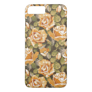 Vintages Blumenmuster der gelben Rosen Case-Mate iPhone Hülle