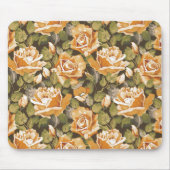 Vintages Blumenmuster der gelben Rosen Mousepad (Vorne)