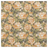 Vintages Blumenmuster der gelben Rosen Stoff (Muster)