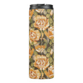 Vintages Blumenmuster der gelben Rosen Thermosbecher (Rückseite)