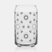 Vintages Blumenmuster Dosenglas (Vorderseite)