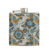 Vintages Blumenmuster Flachmann (Vorderseite)