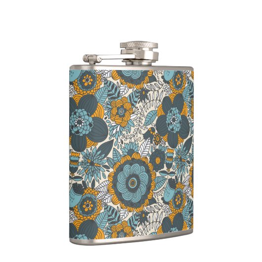 Vintages Blumenmuster Flachmann (Rechts)