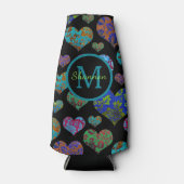 Vintages Blumenmuster Flaschenkühler (Vorderseite)