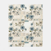 Vintages Blumenmuster Fleecedecke (Vorderseite)