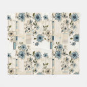 Vintages Blumenmuster Fleecedecke (Vorderseite (Horizontal))