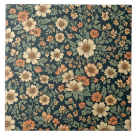 Vintages Blumenmuster Fliese