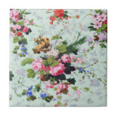 Vintages Blumenmuster Fliese (Vorderseite)