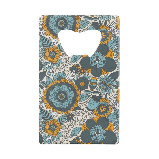 Vintages Blumenmuster Geldbeutel Flaschenöffner (Rückseite)