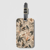 Vintages Blumenmuster - Gepäckstück Gepäckanhänger (Vorderseite Vertikal)