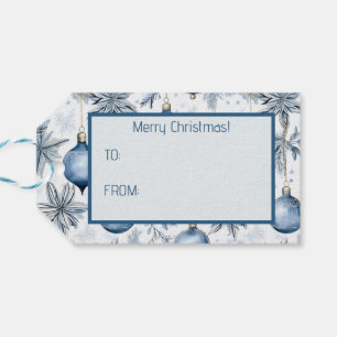 Vintages Blumenmuster Geschenkanhänger