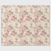 Vintages Blumenmuster Geschenkpapier (Flach)