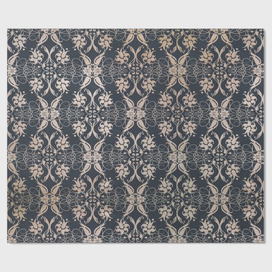 Vintages Blumenmuster Geschenkpapier (Flach)