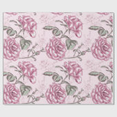Vintages Blumenmuster Geschenkpapier (Flach)