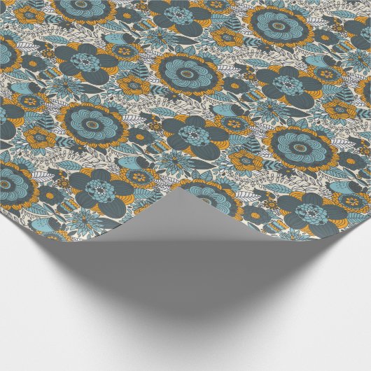 Vintages Blumenmuster Geschenkpapier (Ecke)