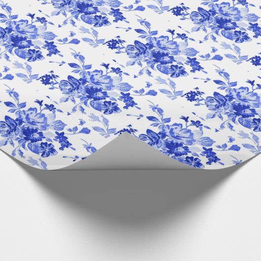 Vintages Blumenmuster Geschenkpapier (Ecke)