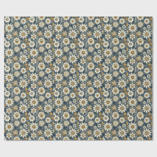 Vintages Blumenmuster Geschenkpapier (Flach)