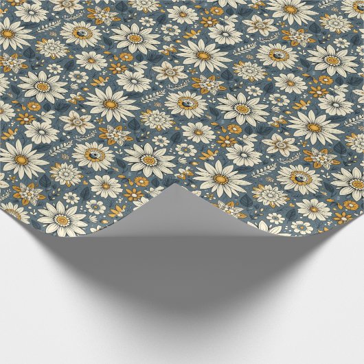 Vintages Blumenmuster Geschenkpapier (Ecke)