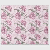 Vintages Blumenmuster Geschenkpapier (Flach)