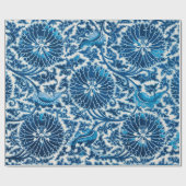 Vintages Blumenmuster Geschenkpapier (Flach)