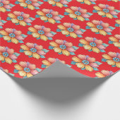 Vintages Blumenmuster Geschenkpapier (Ecke)