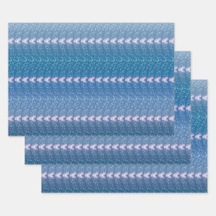 Vintages Blumenmuster Geschenkpapier Set