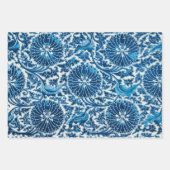 Vintages Blumenmuster Geschenkpapier Set (Vorderseite)
